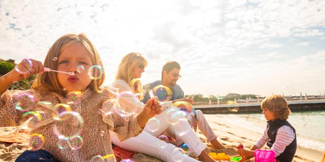 Famiglia in spiaggia