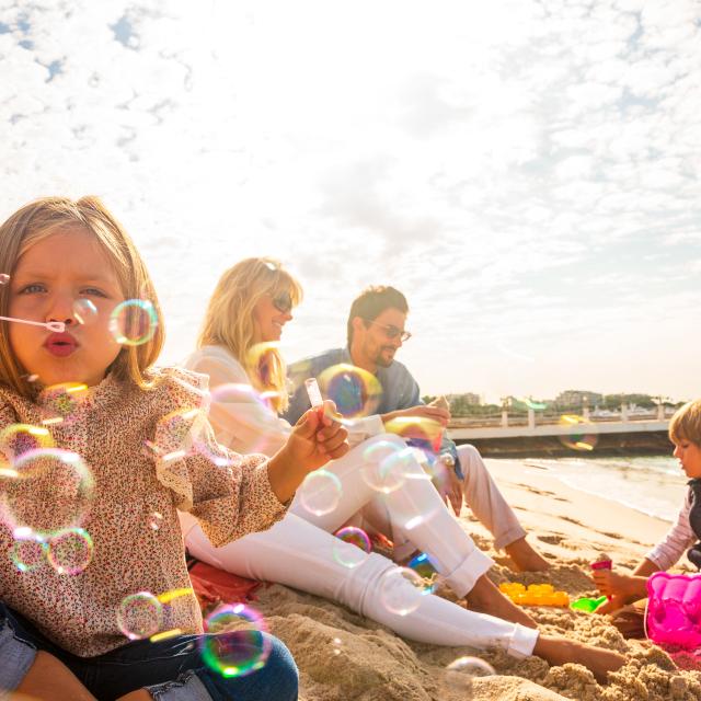 Famiglia in spiaggia