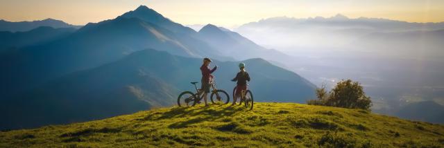 Tramonto in bicicletta