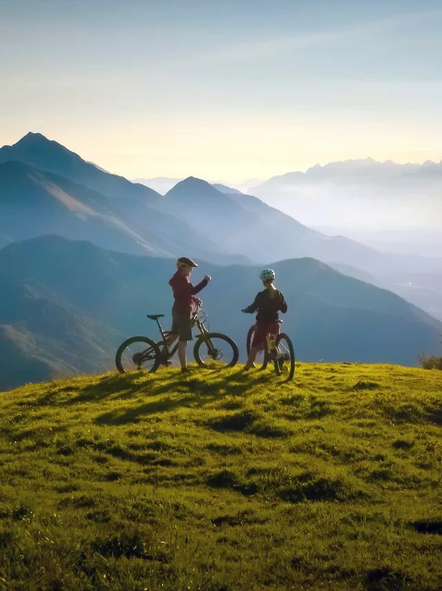 Sonnenuntergang mit dem Fahrrad