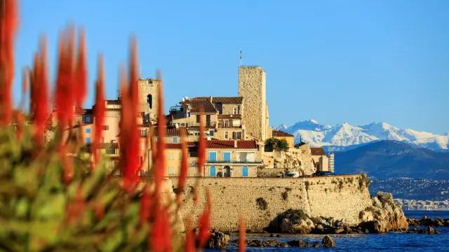 Antibes Sea Snowy Mountains Cote D'Azur France Tourism Camille Moirenc